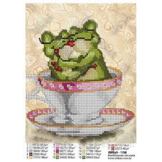 Схема для вышивки бисером "Влюбленные лягушки" (Схема или набор)